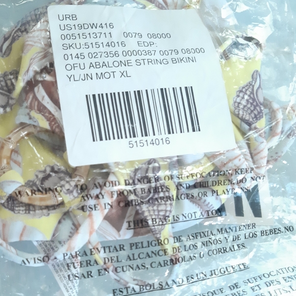 UO "Abalone String Bikini" Bottoms XL - Picture 4 of 5